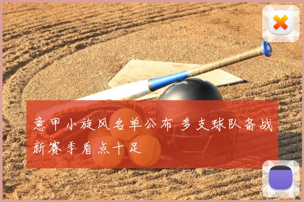 意甲小旋风名单公布 多支球队备战新赛季看点十足